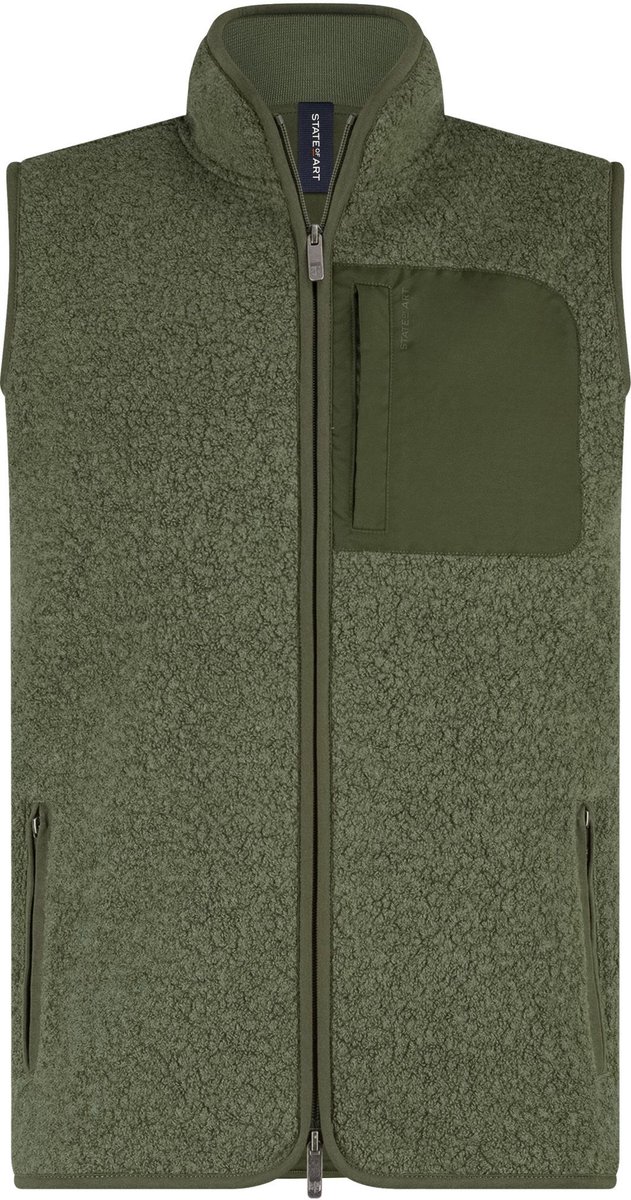 State Of Art Bodywarmer Teddy – Heren Bodywarmers Groen