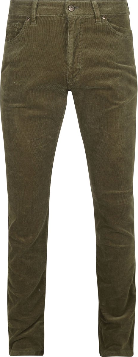 Steppin' Out Corduroy Broek Johnson Groen - Maat W 38 - L 34 - Heren - Five-pocket broek
