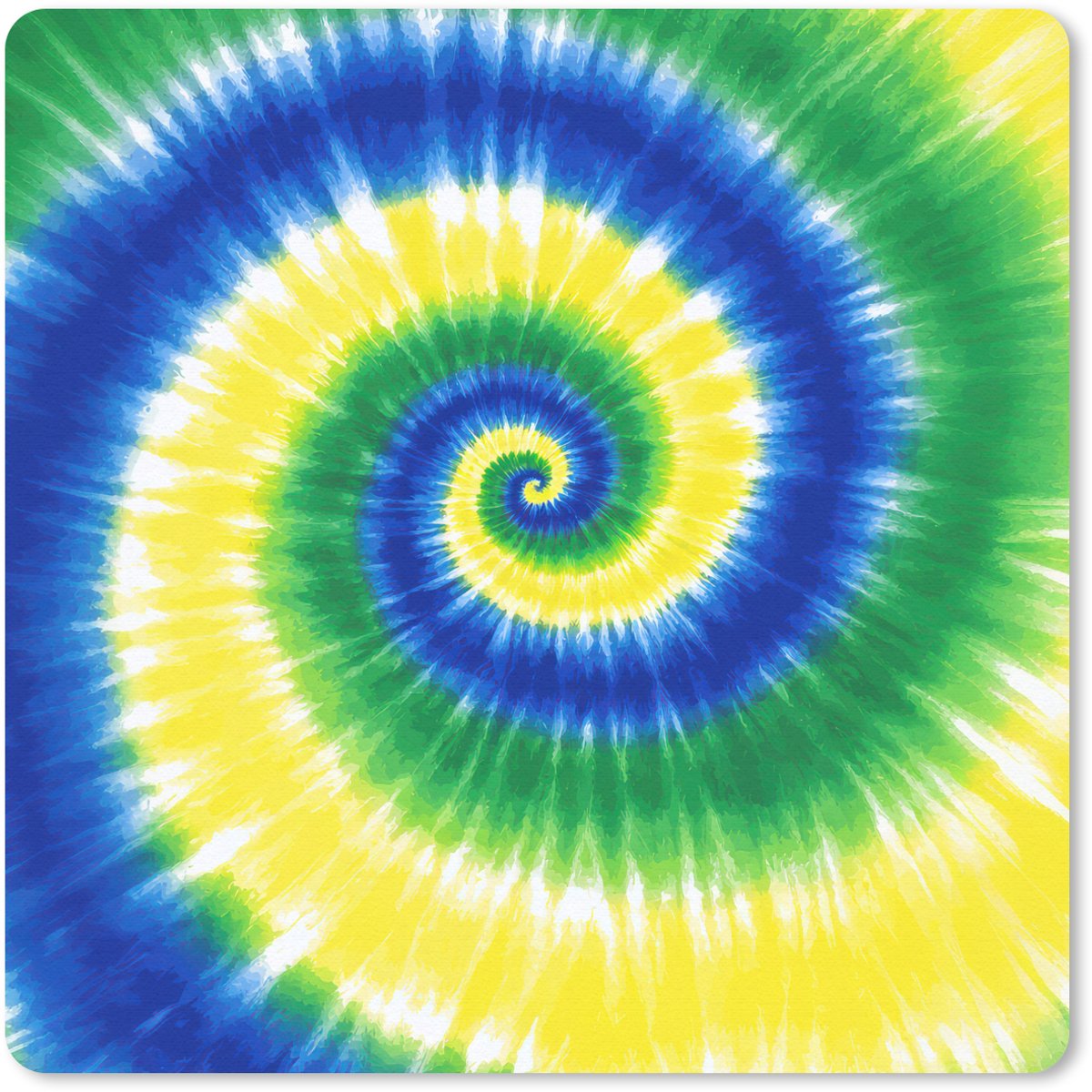 Muismat 30x30 cm - Mousepad Spiraal - Groen - Draaiend - Muismatten