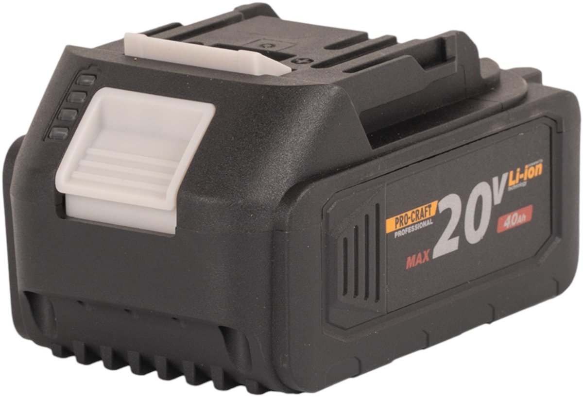 Procraft 20/4 accu 20 V 4,0 Ah / 4000 mAh Li-ion met laadstandindicator