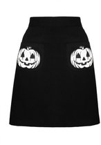 Hell Bunny Skelli Skirt Dames Minirok - zwart/wit - M