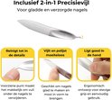 SKRRAXO 2-in-1 precisie vijl: reinigt, vijlt en polijst voor gladde, verzorgde nagels.