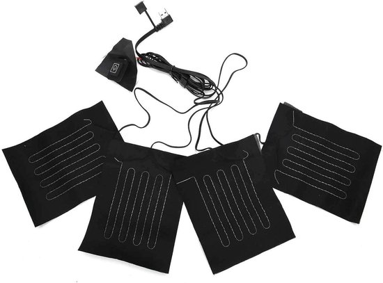 Allecto plus - Set de coussins chauffants pour gilet chauffant DIY - USB électrique - Chauffage de gants de manteau d'hiver