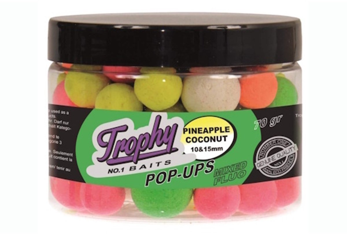 Trophy Baits Pop-Up Pineapple Coconut 10/15MM 70 Gram