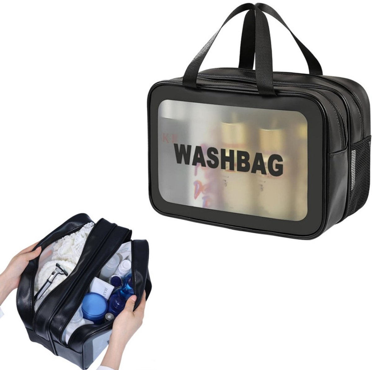 Waterdichte Toilet- en Make-uptas met Gescheiden Nat/Droog Compartiment