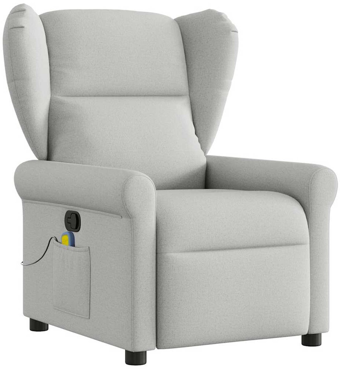 vidaXL Massagestoel - verstelbaar - stof - wolk - grijs wolk grijs