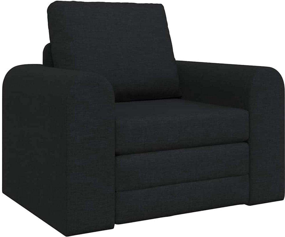 Slaapstoel - Uitklapbaar - Slaapbank - Logeerbed - Zetelbed - Slaapfauteuil - Vouwbed - 1 persoons - Zeer comfortabel - Zwart