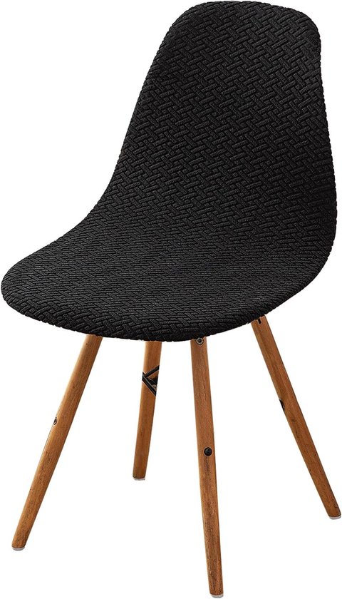 Housse de chaise de Kitchen extensible Daity Eames Shell , Zwart, Set de 2