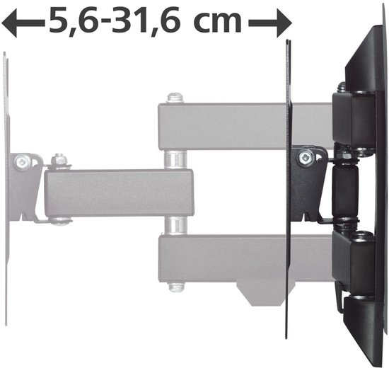 Hama tv beugel - Draai, kantelbaar en uittrekbaar - 19" - 48" - max 20kg - VESA 200x200