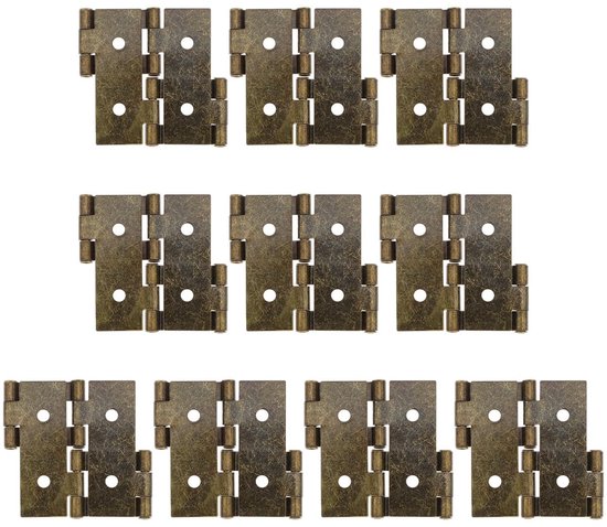 Pack of 10 robust hinges for doors and windows, made of iron, retro ...