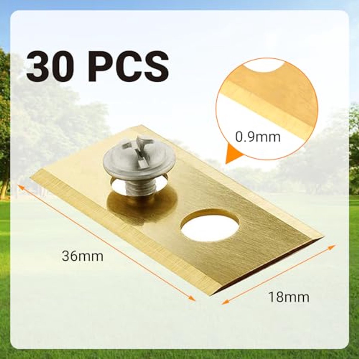 Titanium Messen Robotmaaier Ultrascherp Roestvrij Staal - afbeelding 2