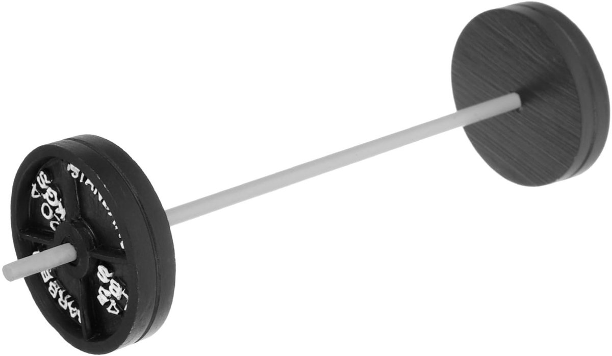 Supvox Barbell Dollhouse Accessories Decorative Fitness Model for Dollhouse Sports Lovers Unique for Fitness Lovers for Creative Lovers