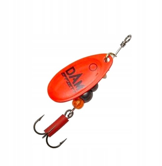 DAM Effzett Fluo Spinner Maat 2 - 4g Rood - Perfect voor Baars van Merkloos — afbeelding 5