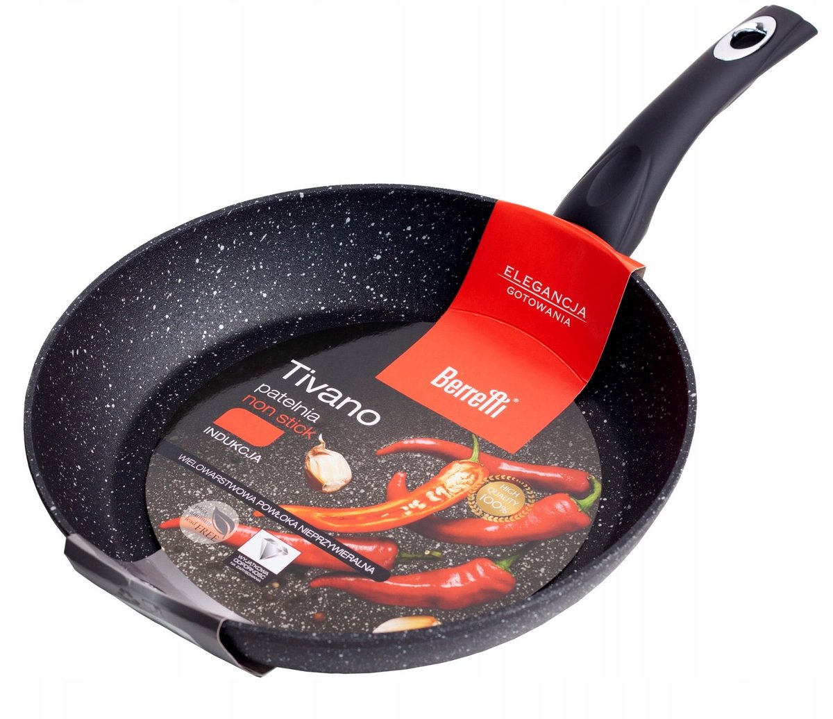Tivano Koekenpan 24cm Marmere Non-Stick Coating - Geschikt voor Inductie