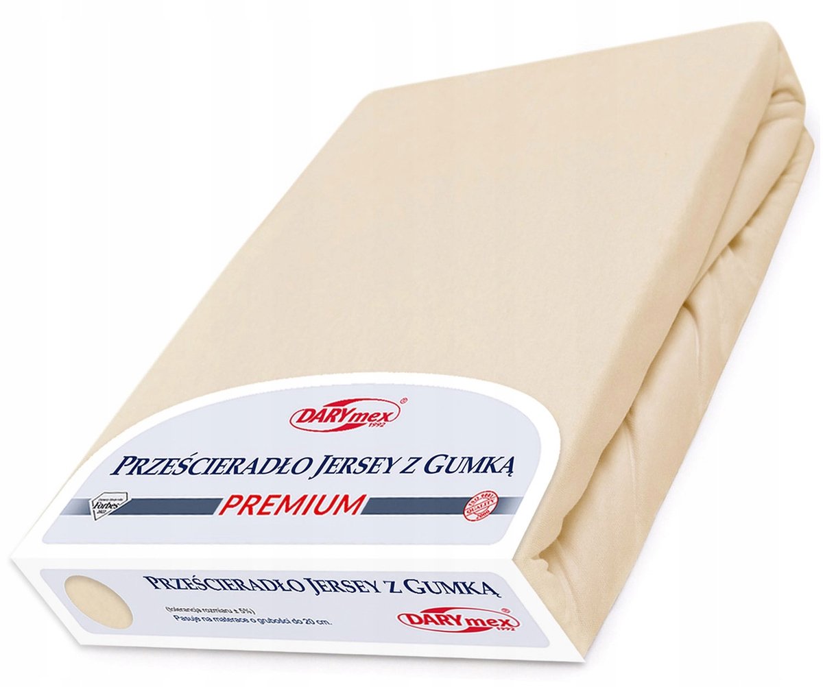 Jersey Hoeslaken Premium 120x200cm lichtbeige 170g