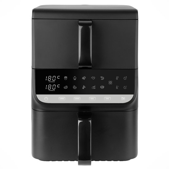 Emerio Heteluchtfriteuse 2500W - Dual zone - Sync finish - 3.5L + 6.5L - Digitaal display - 80-200ºC - Snelle opwarmfunctie - Cool touch - Timer - AF-133542