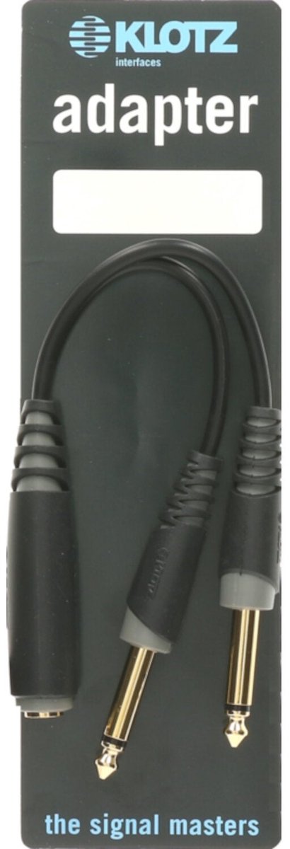 Klotz AYU-5 Mono Y-adapter met jack-connectoren 0.2 meter