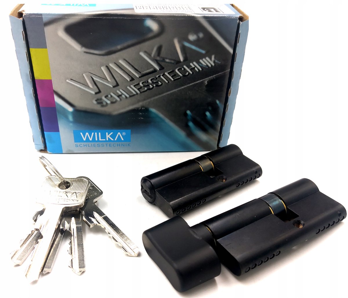 Wilka Cilinderslot Set Zwart - 30/40mm, 5 Sleutels, Klasse B