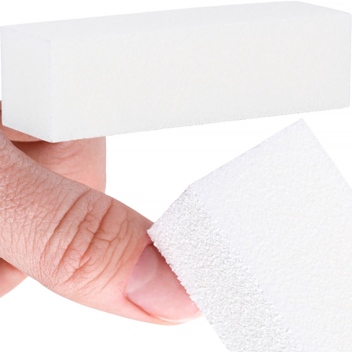 Witte Nagel Polijstblok 100/100 - Perfecte Nagelvoorbereiding