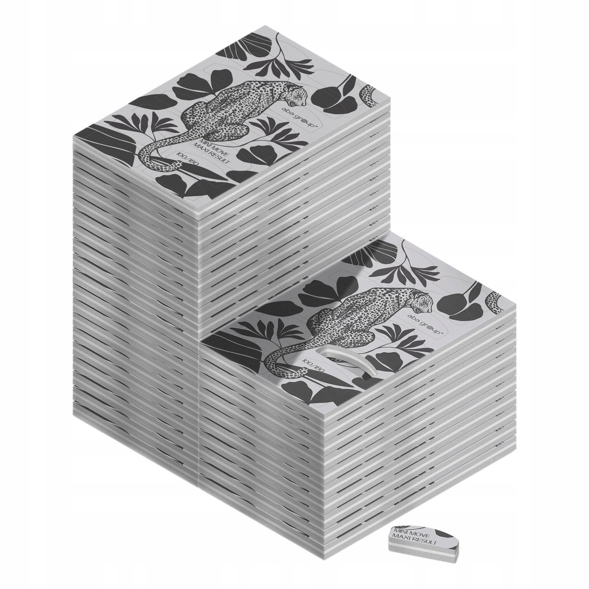 Mini Nagelfijlen Halve Maan Leopard 100/180 Grit - 30x16 Stuks