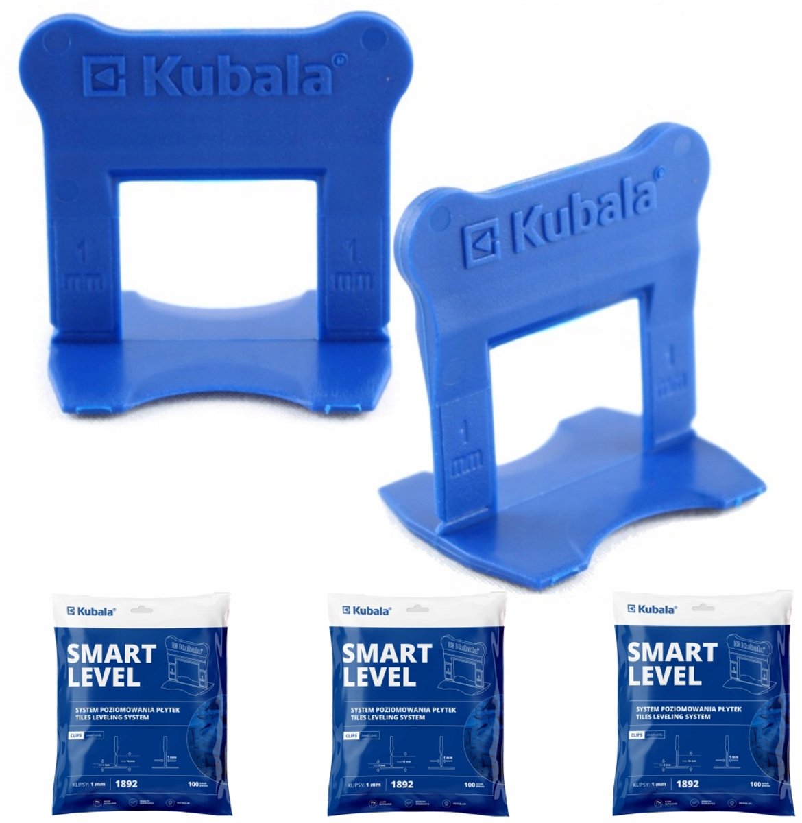 Kubala Smart Level Clips Tegel Leveling Systeem 1mm - 300 st