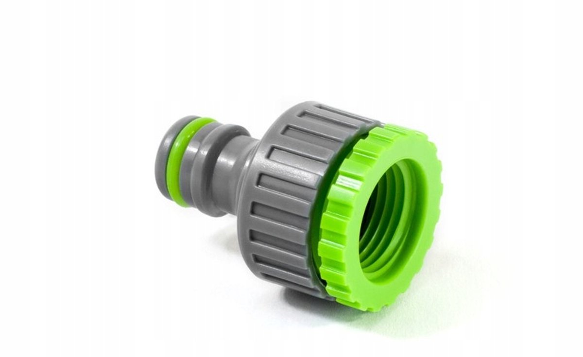 Kraanaansluiting 1/2-3/4" met Schroefdraad voor Tuinslang