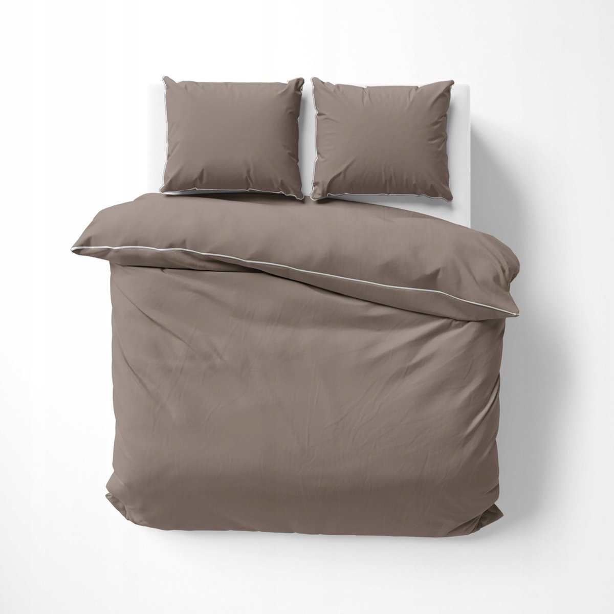 Makosatyn Laken Set Taupe 180x200cm - 2x Kussensloop 70x80cm