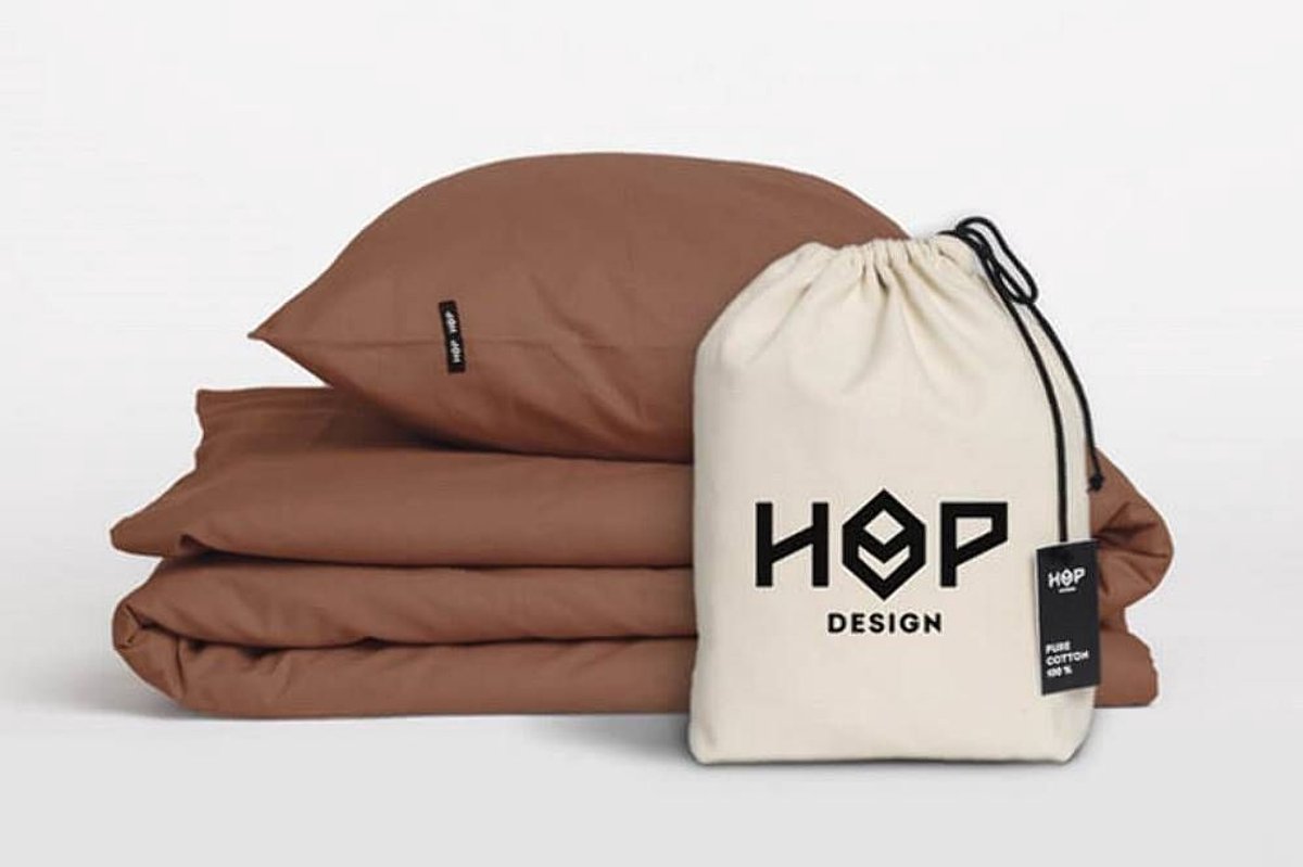 Hop Design Pure Beddengoed 220x200 Roestbruin Katoen