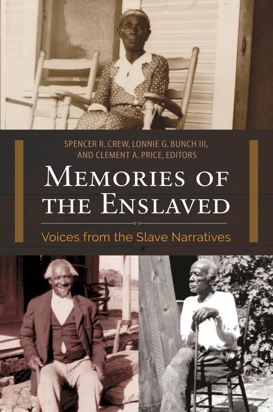 Couverture du livre 'Memories of the Enslaved', avec trois portraits de personnes réduites en esclavage.