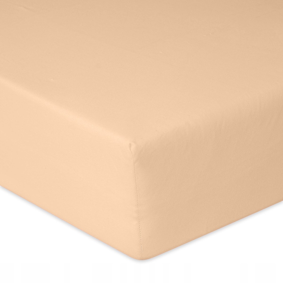Jersey Hoeslaken met Elastiek 140x200cm - Matrasdikte 30cm - Beige