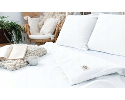 Luxe Mousseline Dekbedovertrek 220x200 Wit - overdreven Katoen