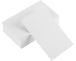 100 Kartonnen Visitekaartjes 8,9 x 5,1 cm - Blanco Laserprinter Visitekaartjes voor Graffiti, Scrapbooking en Doe-Het-Zelf - Wit