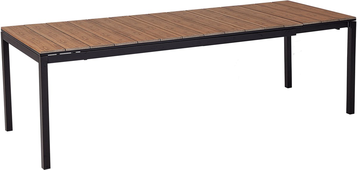 Beliani TOFANE - Tafel uitschuifbaar - Lichtbruin - 198/248 x 90 - Aluminium
