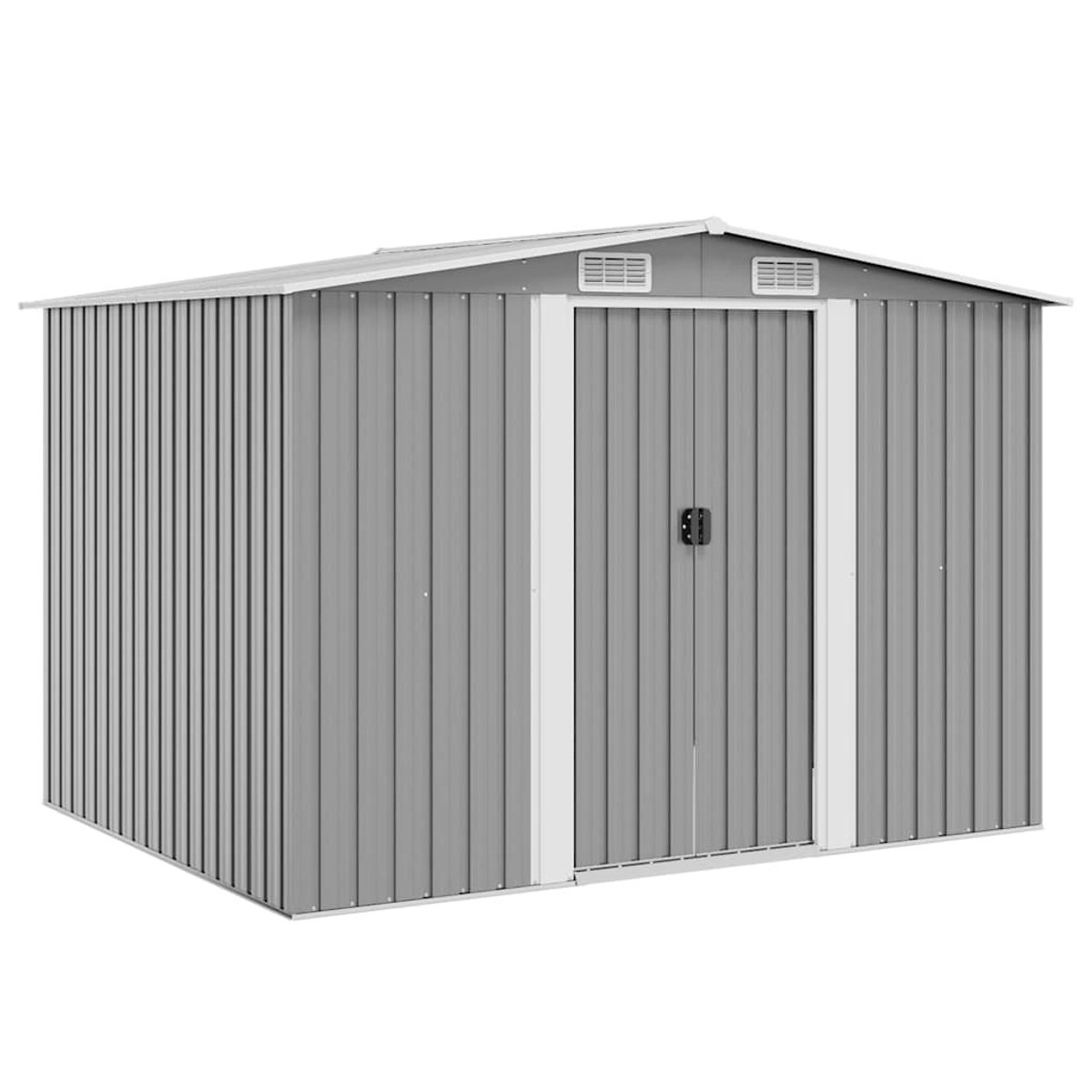 VidaXL tuinhuis metaal grijs 257x205cm