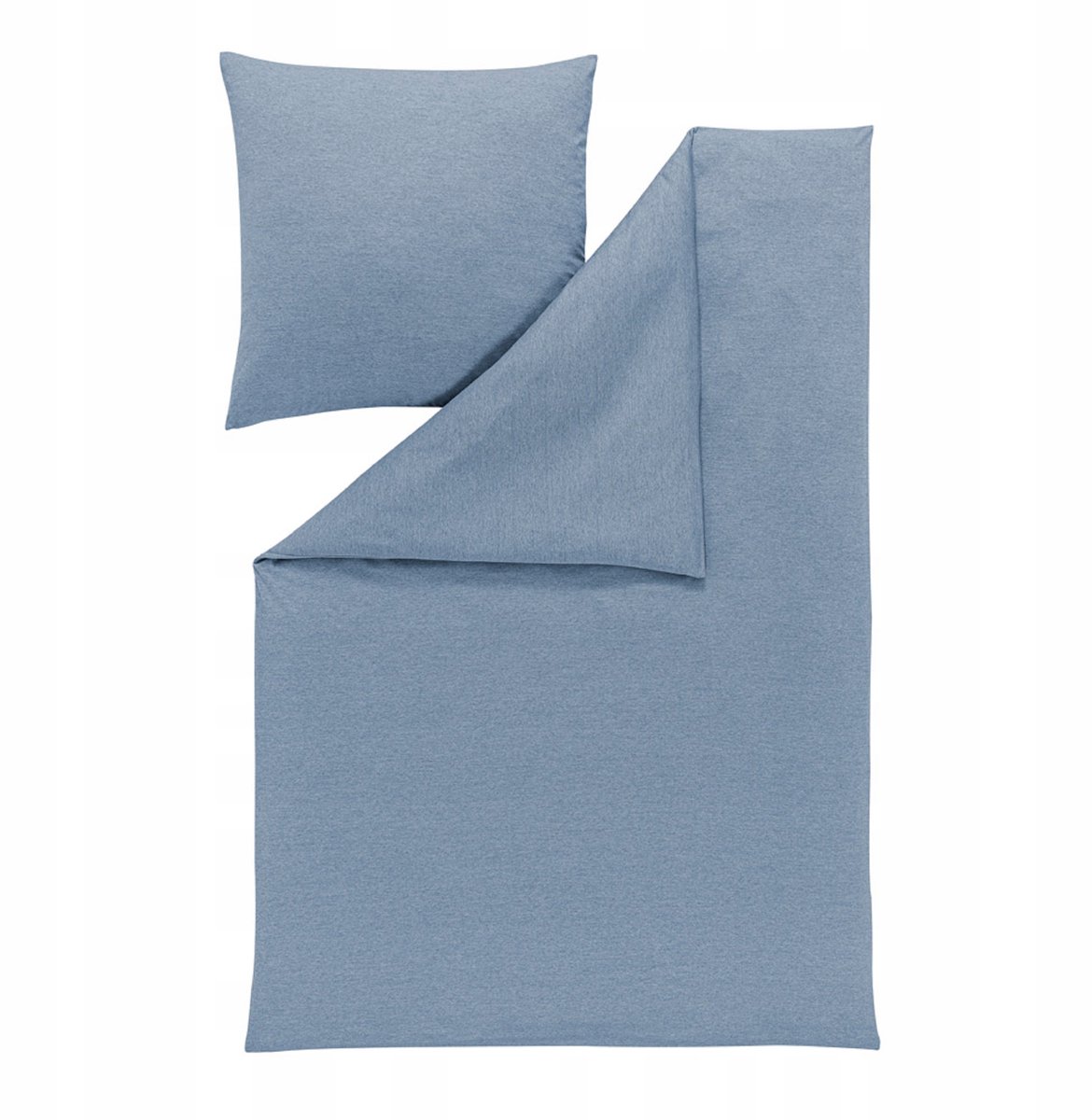 Jersey Interlock Beddengoed Set 155x200 Blauw - 100% Katoen