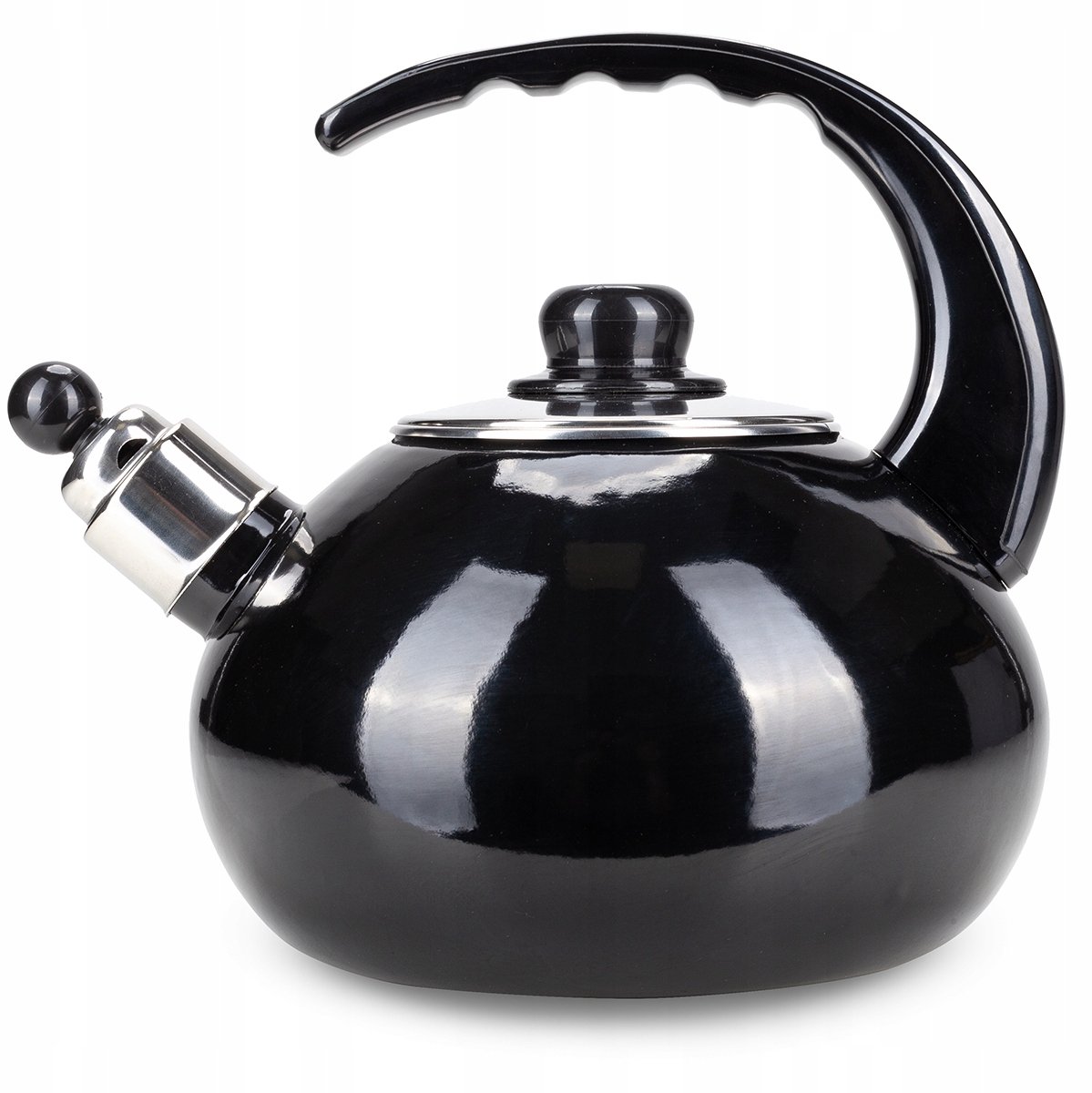 Kamille Emalje Ketel 2.5L Zwart - Gas & Inductie