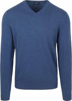 Pull Steppin' Out col V en laine mérinos Blauw moyen - Taille S - Homme - Pulls