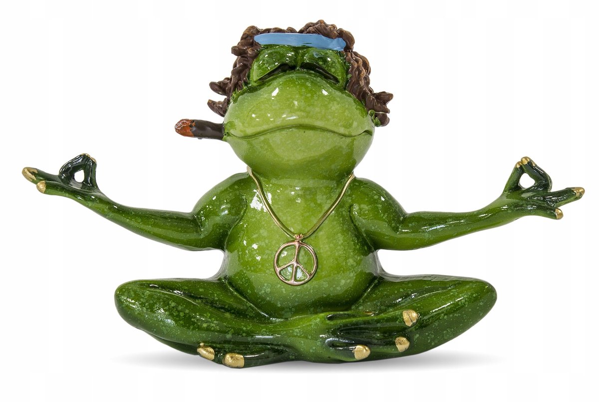 Meditatiekikker - Grappige decoratie met yogahouding