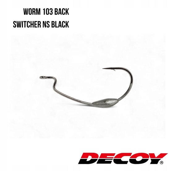 Decoy Worm 103 Back Switcher Offset Haak #2/0 (5 stuks) van Decoy — afbeelding 2