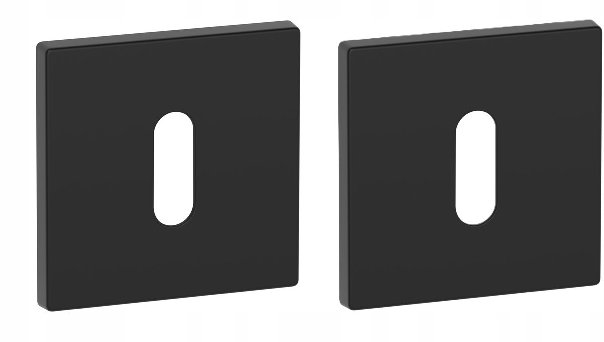 Nomet Vierkant Rozet Slim 5mm Mat Zwart P61 53x53mm