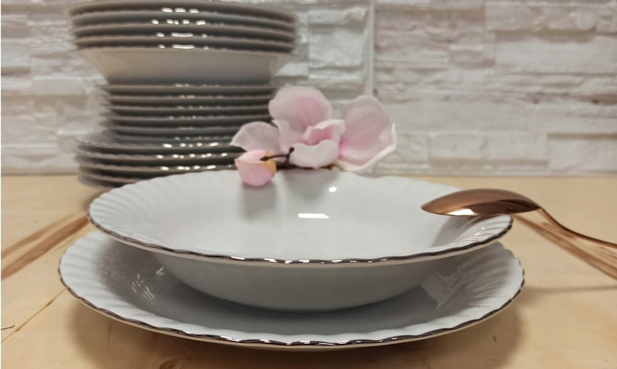 Chodzież Iwona Servies 18-delig Platina - Diner voor 6 personen
