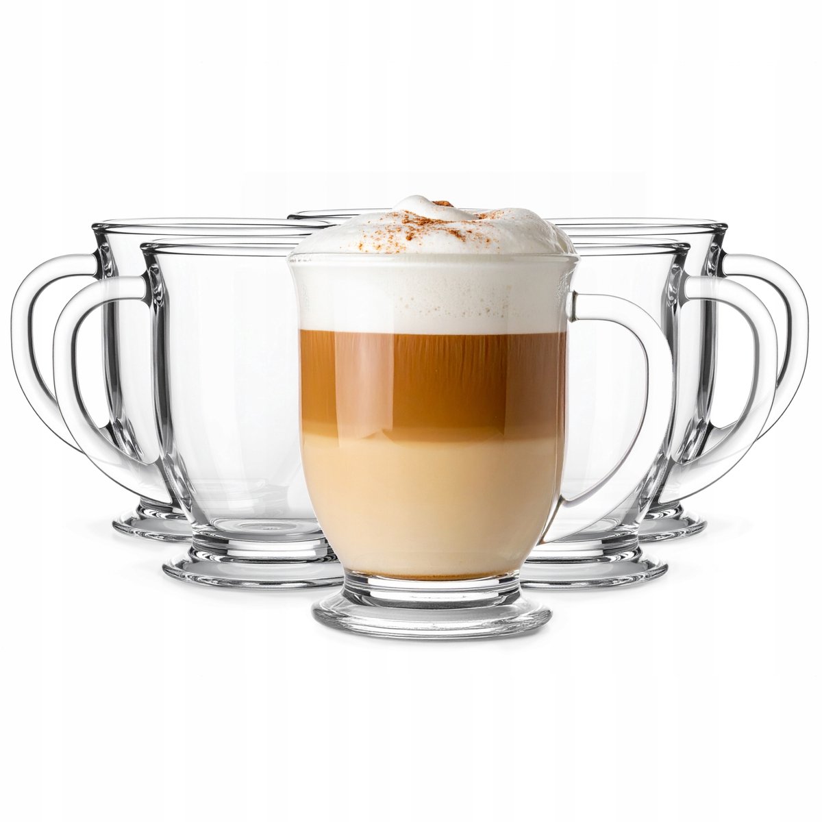 Glasmark Glazen met Oor, Set van 6, 400ml - Ideaal voor Koffie & Thee
