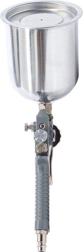 KATSU HVLP Verfspuitpistool Zwaartekrachttoevoer 600CC met 4 koperen spuitmonden 1,4/1,7/2,0/2,5 mm, luchtregelaar met manometer en luchtfliter, pneumatische luchtverfspuit voor automeubels schilderen