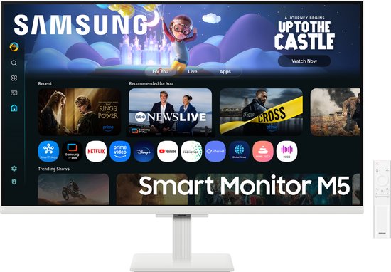 Samsung 27 inch Full HD Smart Monitor M5 M50F wit – HDR10, 60Hz, WiFi, Bluetooth, Smart TV, spraakbediening