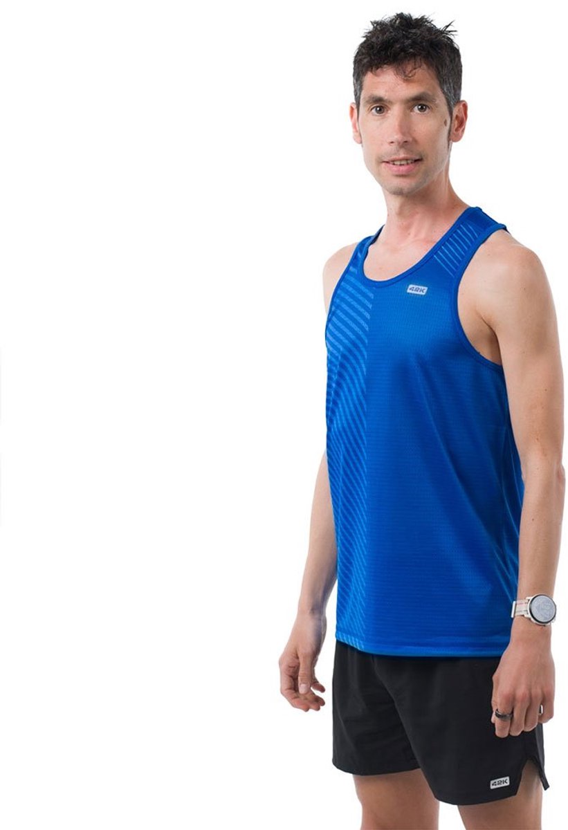 42k Running Stride Mouwloos T-shirt Blauw L