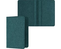 kwmobile hoes voor kentekenbewijs en rijbewijs - Hoesje met pasjeshouder in petrol - Omslag van imitatieleer