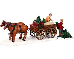 Lemax Kerstdecoratie Lemax - Christmas Tree Wagon, Set Of 2