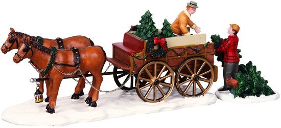 Lemax Kerstdecoratie Lemax - Christmas Tree Wagon, Set Of 2
