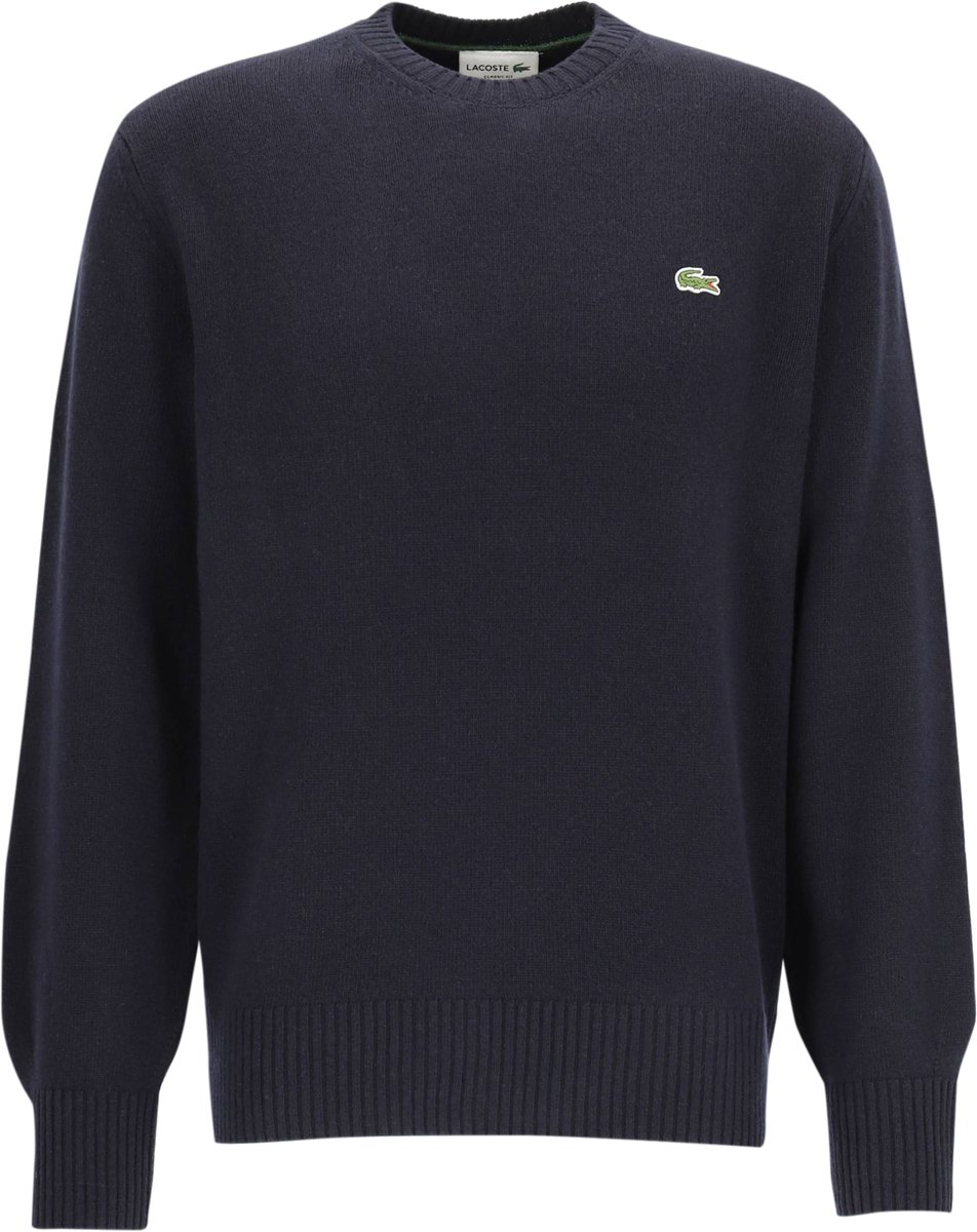 Lacoste herentrui wol O-hals Blauw