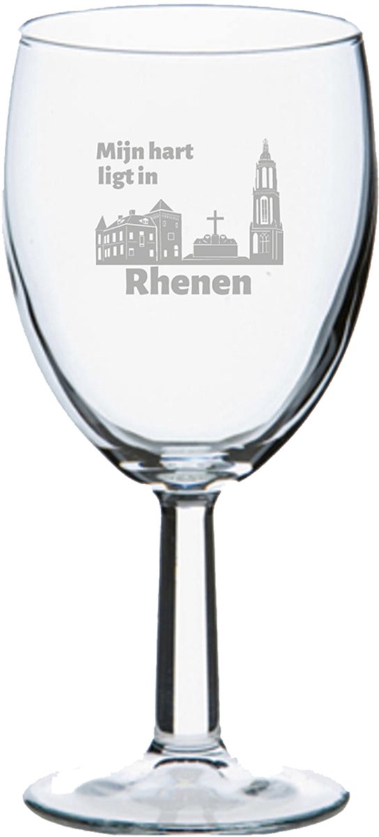 Gegraveerde wijnglas 24,5cl Rhenen